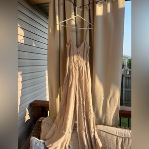 Free People cream jumpsuit